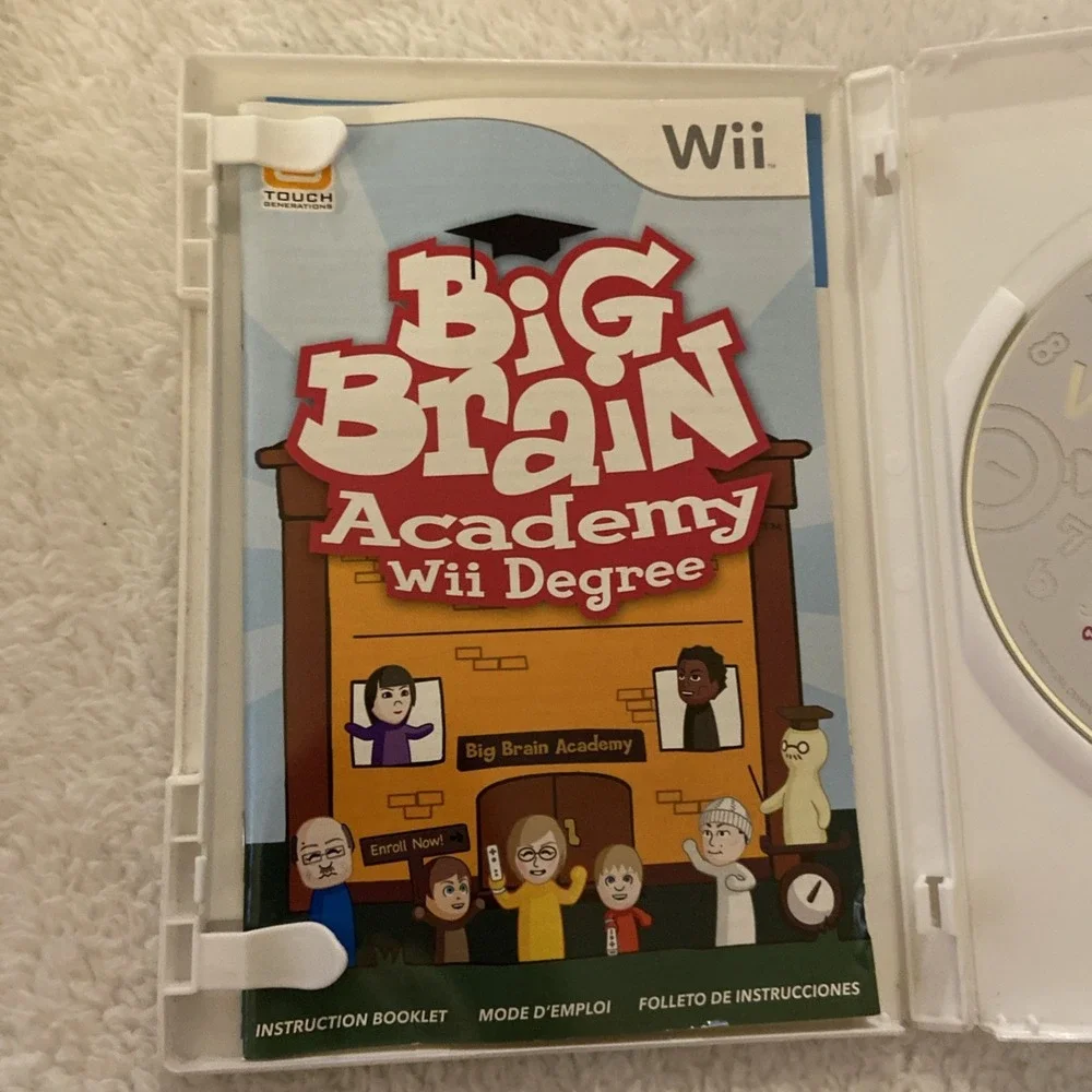 Big Brain Academy Wii Degree Nintendo Wii 2007 Complete CIB‎